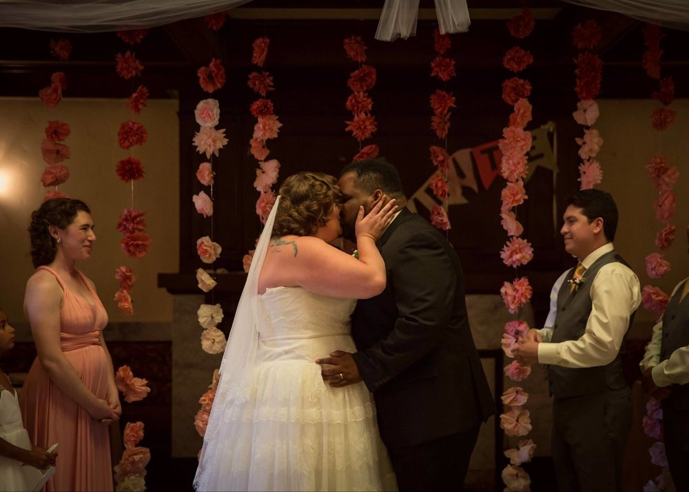 The bride's instagram: @fat.fem.flawless. The Groom's instagram: @sir_reel831.